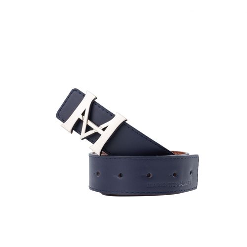 Belt Casual Monograma Double Face Indigo Caoba
