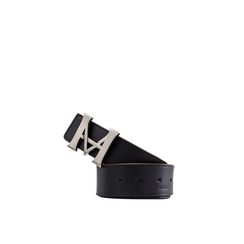 Casual Belt Monograma Double Face Negro Caramelo