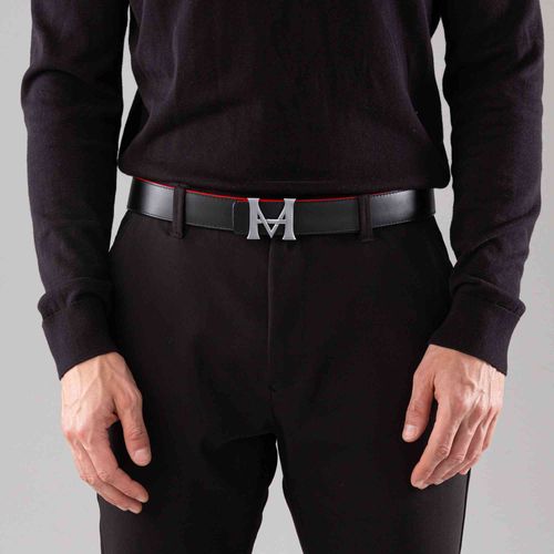 Casual Belt Monograma Double Face Negro Cayena