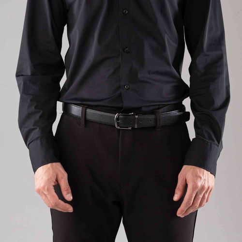 Belt Casual Salvador Negro Borgoña
