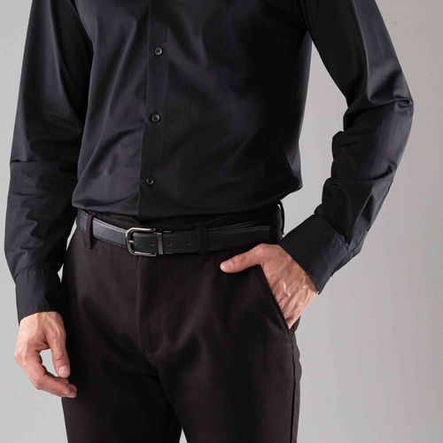 Belt Casual Salvador Negro Borgoña