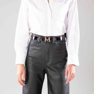 Belt Monograma Double Face Nero Rosso Charol