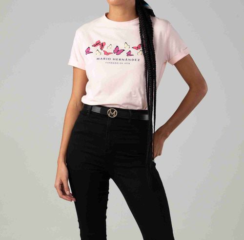 Belt Casual Monograma Circular Negro Morfo Azul