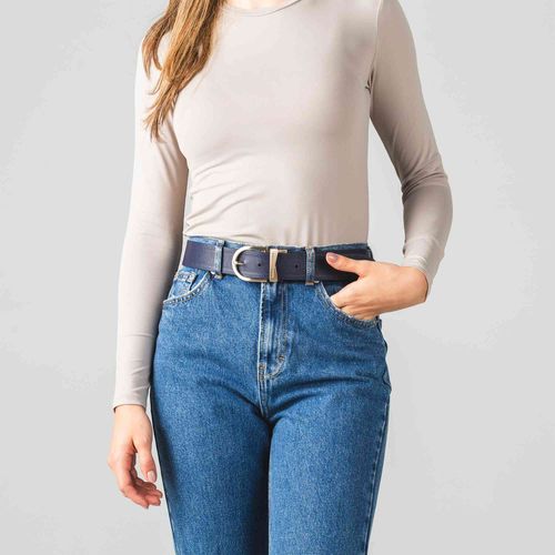 Belt Casual Monarca Negro Azul