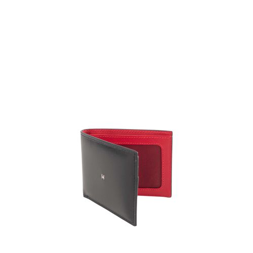 Wallet Slim Horizontal Negro Rojo Castellano