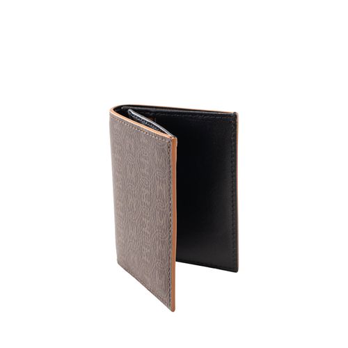 Card Holder Plain With Bill Compartment Café Palenque