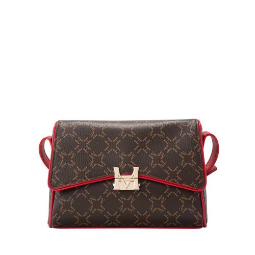 Crossbody Bag With Cover Alma Café Rojo Primario Básico