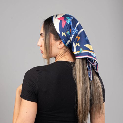 Kerchief carre paraíso cielo 70x70 Foulard