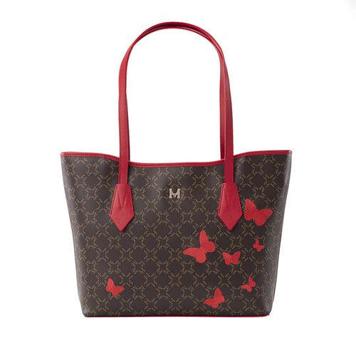 Tote Bag Medium Alas Café Rojo Primario Mariposas