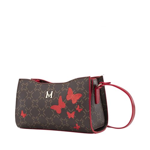 Crossbody Bag Ava Café Rojo Primario Mariposas
