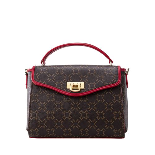 Satchel Bag Telma Café Rojo Primario Básico