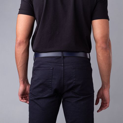 Belt Casual Monograma Double Fece Indigo Caoba