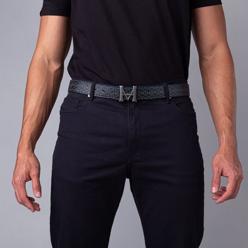 Casual Belt Monograma Double Face Noche Azul