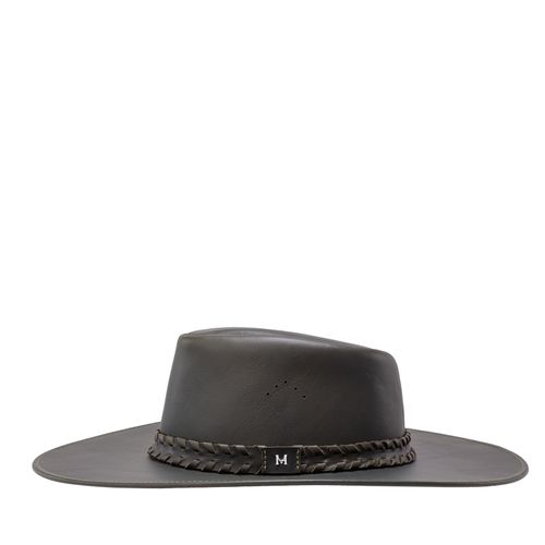 Hat In Leather Verde Solon Hernández