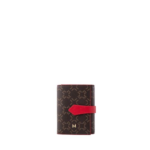 Wallet Tamara Medium Cafe Rojo Primario Básico