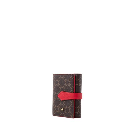 Wallet Tamara Medium Cafe Rojo Primario Básico