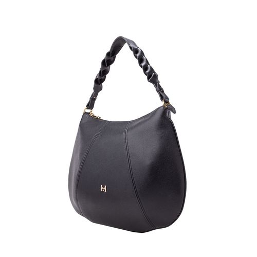 Woven Hobo Bag Braided Negro Solon Hernández