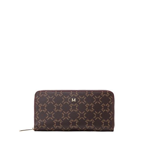 Wallet Carla Simple Café Rojo Primario Básico
