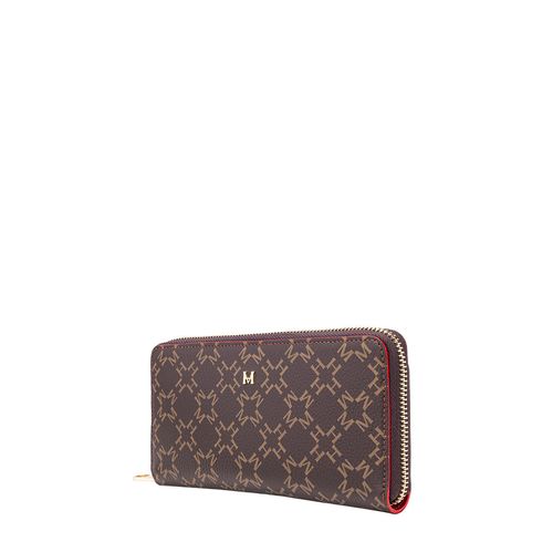 Wallet Carla Simple Café Rojo Primario Básico