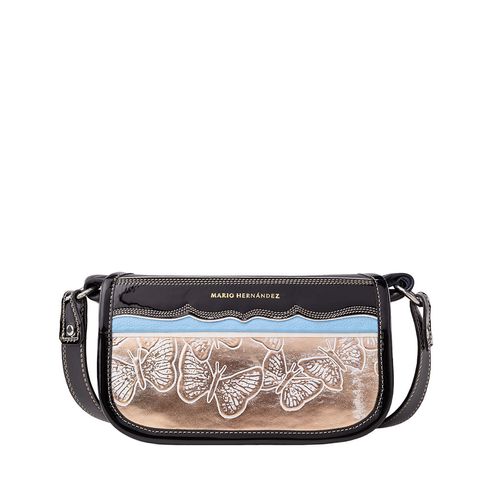 Crossbody Bag Semi Square Gris Azul Mps