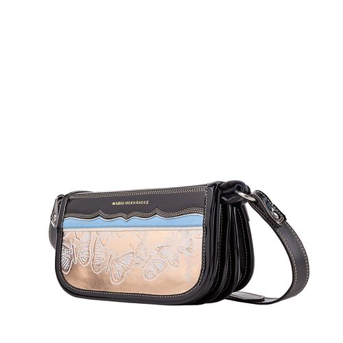 Crossbody Bag Semi Square Gris Azul Mps