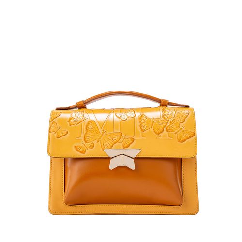 Crossbody Bag Lucia Medium With Handle Dijon Mariposas