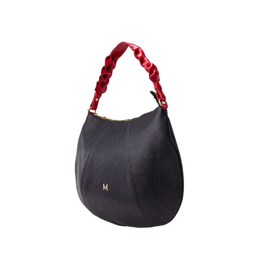 Woven hobo bag Negro Rojo Solon Hernández