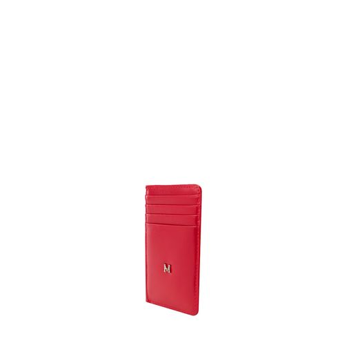 Card Holder 8 Cards With Zip Rojo Cayena Granate