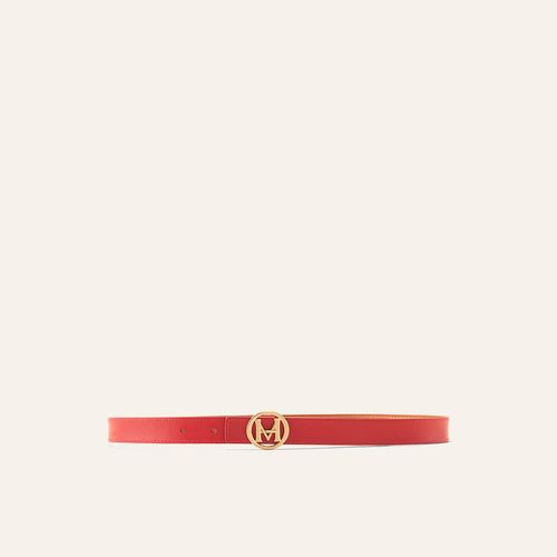 Casual Belt Monograma Circular Caramelo Rojo Cayena
