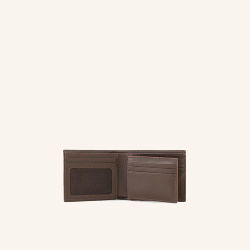 Wallet Extraplain With Pocket Café Lt Palenque