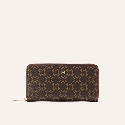 Wallet Carla Simple Café Rojo Primario Básico