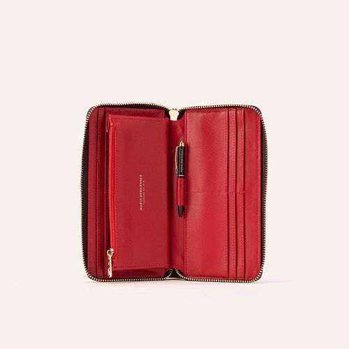 Wallet Carla Simple Café Rojo Primario Básico