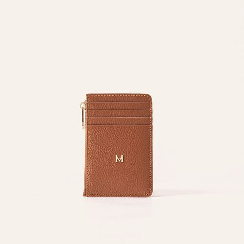 Card Holder 8 Cards With Zip Castaño Sur