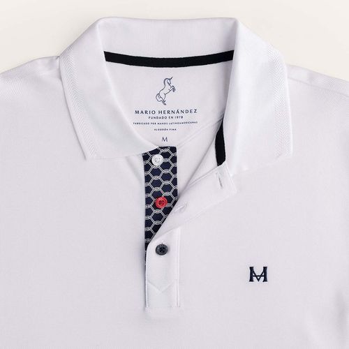 T Shirt Polo Emblema Blanco Tierra Arriba