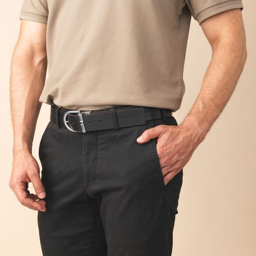 Belt Casual Sahara Monograma Negro Café Lt