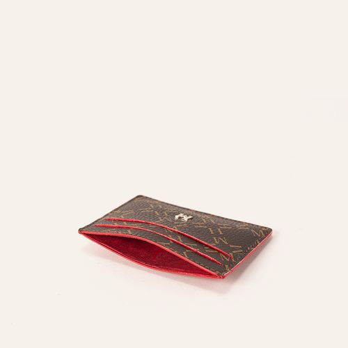 Card Holder Plain Café Rojo Primario Básico