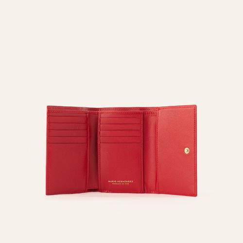 Wallet Tessa Café Rojo Primario Básico