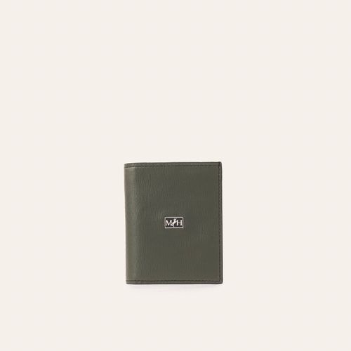 Card Holder Plain With Bill Compartment Verde Atlanta Millenium
