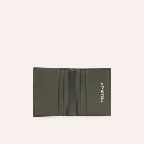 Card Holder Plain With Bill Compartment Verde Atlanta Millenium