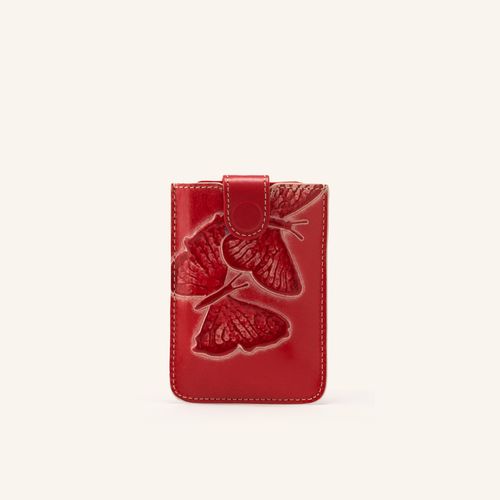 Quick Card Holder 5 Cards Rojo Cruz Mariposas