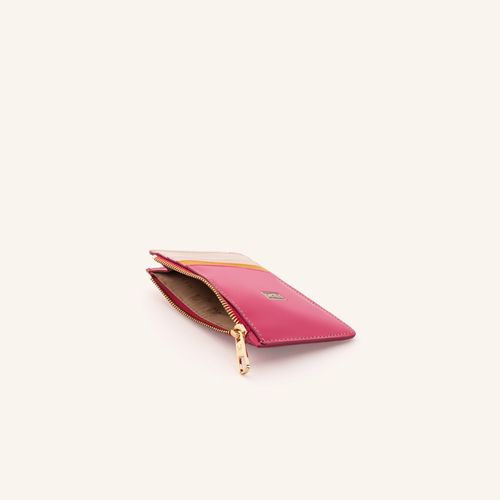 Card Holder 8 Cards With Zip Rosado Collorfull