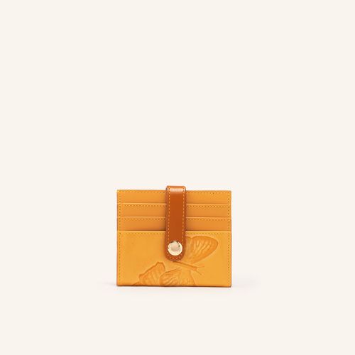 Card Holder With Clasp And Compartment Dijon Mariposas