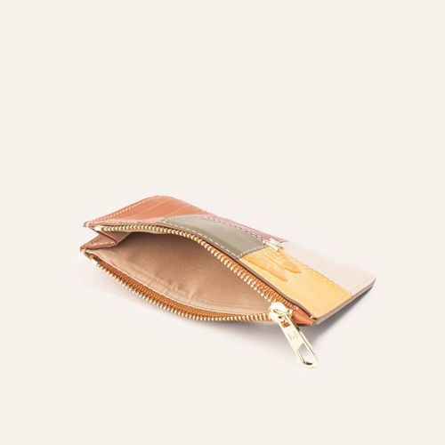 Card Holder 8 Cards With Zip Miel Mixtura
