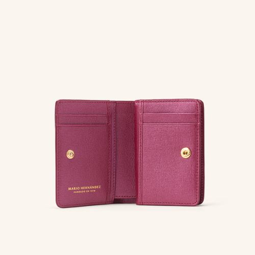 Wallet Medium Marsella Arándano Metalizado Fontana