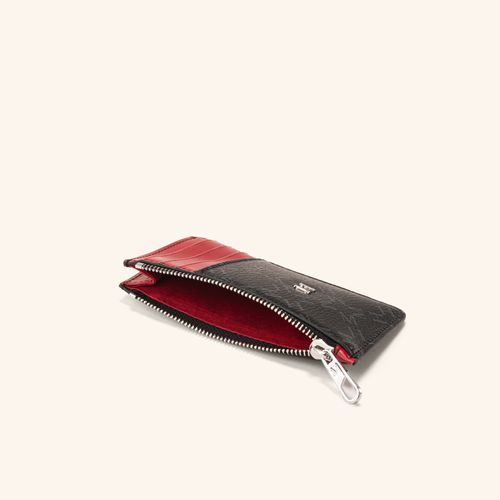 Card Holder 8 Cards With Zip Ébano Primario Básico