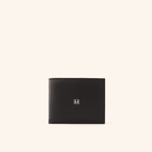 Wallet Extraplain With Cover Negro Vinotinto Porto