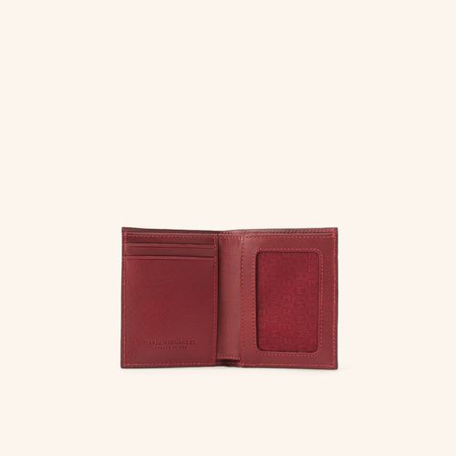 Wallet Small Vertical Negro Vinotinto Porto