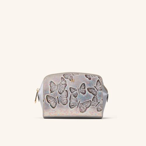 Makeup Bag Medium Mila Gris Mariposas