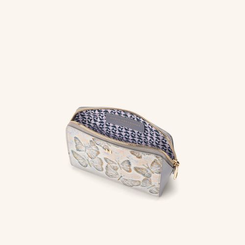 Makeup Bag Medium Mila Gris Mariposas
