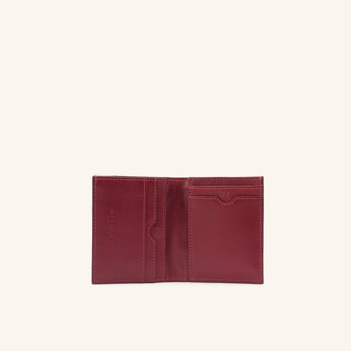 Card Holder Vertical Slim Compact Negro Vinotinto Porto